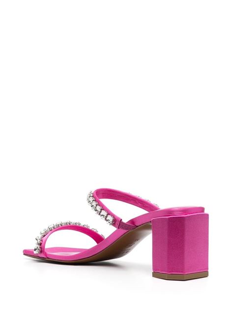 Fuchsia pink Tanya crystal-embellished 70mm mules - women BY FAR | 22CATNYSFCHSACFCHS